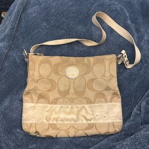 Coach medium size signature strap crossbody bag used